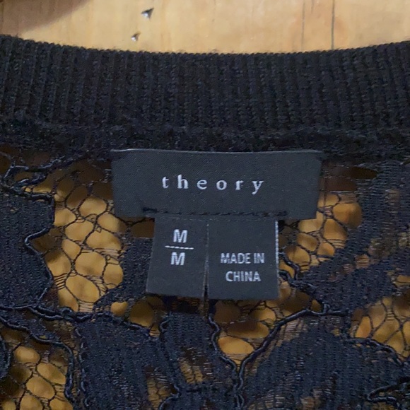 Theory Lace Back Wool Sweater M - Picture 3 of 3